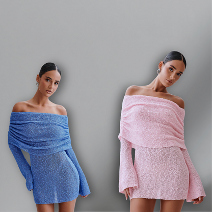 Elina Mini Dress - Elegant &amp; Off-Shoulder