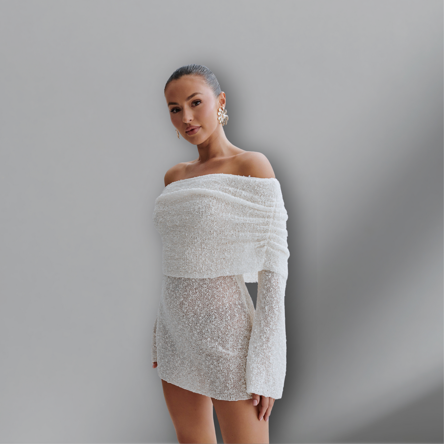 Elina Mini Dress - Elegant &amp; Off-Shoulder