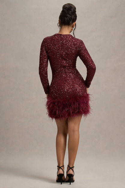Mia - Feather Glamour Dress