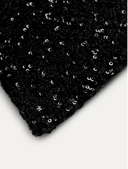 Monroe - Short dress with glitter details