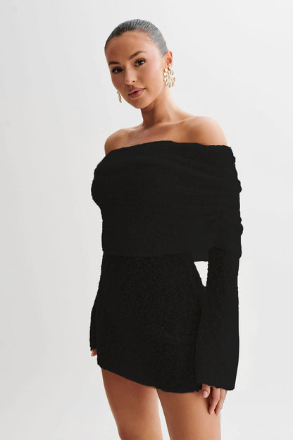 Elina Mini Dress - Elegant &amp; Off-Shoulder